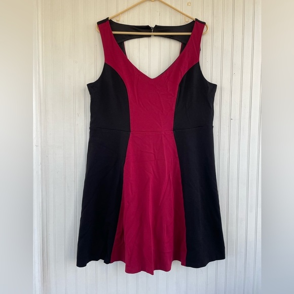 torrid Dresses & Skirts - Torrid Black Red A-Line Tank Panel Skater Dress Size 14-16, 1X